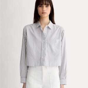 EVERLANE The Way Short Shirt in Silky Cotton